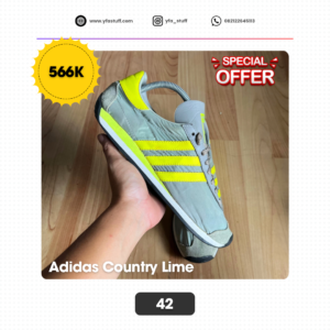 Adidas Country - 42 (Used) Grey / Neon